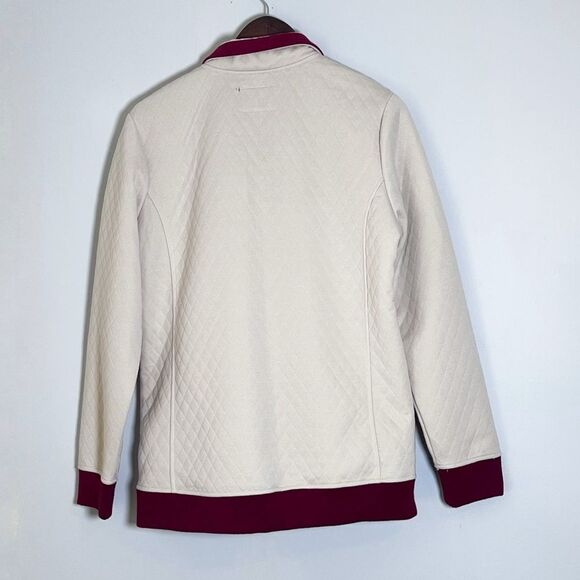 Simply Southern Cream Red Quilted 1/4 Snap Pullover Sweatshirt - Picture 4 of 5